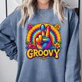Peace Sign Groovy Vibes Costume Nostalgia Tie Dye Fashion Comfort Colors Sweatshirt Denim Peace Sign Groovy Vibes Costume Nostalgia Tie Dye Fashion Comfort Colors Sweatshirt Denim
