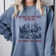 Please Be-Patient-With-Me I'm From The 1900s Comfort Colors Sweatshirt Denim