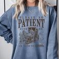 Please Be Patient I'm From The 1900s Boomer Meme Print Premium Comfort Colors Sweatshirt Denim