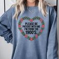 Please Be Patient With My I'm From The 1900s Comfort Colors Sweatshirt Denim