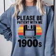 Please Be Patient With Me I'm From The 1900s Floppy Disk Premium Comfort Colors Sweatshirt Denim