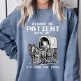Please Be Patient With Me I'm From The 1900s Frog Comfort Colors Sweatshirt Denim Please Be Patient With Me I'm From The 1900s Frog Comfort Colors Sweatshirt Denim