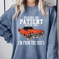 Please Be Patient With Me I'm From The 1900s Old School Comfort Colors Sweatshirt Denim