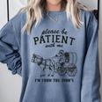 Please Be Patient I'm From The 1900s Raccoon Lover Premium Comfort Colors Sweatshirt Denim