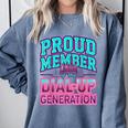 Proud Member Of The Dial Up Club Tech Nostalgia Top Comfort Colors Sweatshirt Denim