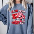 Read Your Heart Out Valentine's Day Retro Teacher Bookish Comfort Colors Sweatshirt Denim Read Your Heart Out Valentine's Day Retro Teacher Bookish Comfort Colors Sweatshirt Denim