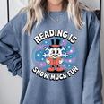 Reading Is Snow Much Fun Snowflake Book Lovers Winter Theme Premium Tri-Blend Comfort Colors Sweatshirt Denim Reading Is Snow Much Fun Snowflake Book Lovers Winter Theme Premium Tri-Blend Comfort Colors Sweatshirt Denim