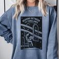 Reading Between The Timelines Time Travel Books Comfort Colors Sweatshirt Denim