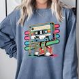 Retro Old Cassette Tape Cartoon With Walker Nostalgia Comfort Colors Sweatshirt Denim Retro Old Cassette Tape Cartoon With Walker Nostalgia Comfort Colors Sweatshirt Denim