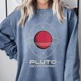 Retro Pluto Never Forget Classic Planet Pluto Nostalgia Comfort Colors Sweatshirt Denim