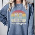 Retro Snack Goals Icon Nostalgia Comfort Colors Sweatshirt Denim