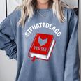Sexy STFUATTDLAGG Yes Sir Reading Spicy Good Book Love Heart Comfort Colors Sweatshirt Denim