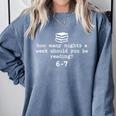 Teacher Haunted By 6-7 Halloween 6 7 Reading Book 67 Comfort Colors Sweatshirt Denim