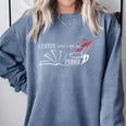 Thriller Book Fan Coffee With A Side Of Murder Comfort Colors Sweatshirt Denim