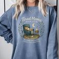 Tired Moms Book Club Coffee Chaos And Chapters Comfort Colors Sweatshirt Denim