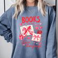 Valentines Book Lover Romance Books Are My Love Language Comfort Colors Sweatshirt Denim