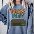 VHS Cassette Retro Analog Nostalgia Theme Comfort Colors Sweatshirt Denim