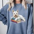 West Highland Terrier Books Dog Breed Westie Comfort Colors Sweatshirt Denim West Highland Terrier Books Dog Breed Westie Comfort Colors Sweatshirt Denim