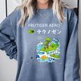 Women's Frutiger Aero Y2K Fashion Trends Statement Piece Tech Orbite Comfort Colors Sweatshirt Denim