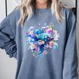 Women's Frutiger Aero Y2K Fish Comfort Colors Sweatshirt Denim Women's Frutiger Aero Y2K Fish Comfort Colors Sweatshirt Denim
