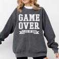 2018 Game Over College High School Graduation Senior Shirt Comfort Colors Sweatshirt Pepper