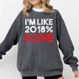 2018 Percent Done Senior Graduation Shirt Comfort Colors Sweatshirt Pepper