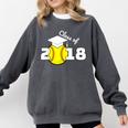 2018 Softball Senior Graduation Shirt For Girls Grad Comfort Colors Sweatshirt Pepper