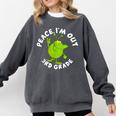 3rd Grade Graduation Promotion Peace I'm Out Last Day Comfort Colors Sweatshirt Pepper
