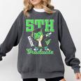 5th Grade Graduate Dinosaur Dab Graduation School Comfort Colors Sweatshirt Pepper