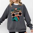 80s 90s Retro Party Costume Nostalgia Boombox Music Hip Hop Comfort Colors Sweatshirt Pepper