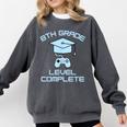 8th Grade Level Complete Eighth Grade Gamer Graduation Day Comfort Colors Sweatshirt Pepper