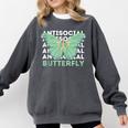 Anti-Social Introvert Butterfly Comfort Colors Sweatshirt Pepper