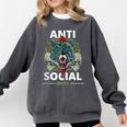 Antisocial Introvert I Like Being Alone Comfort Colors Sweatshirt Pepper