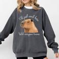 Antisocial Introvert Capybara Sarcastic Humor Comfort Colors Sweatshirt Pepper