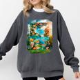 Aqua In The Skies Frutiger Aero Comfort Colors Sweatshirt Pepper