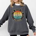 Im With The Banned Book Readers Retro Librarians Teachers Comfort Colors Sweatshirt Pepper
