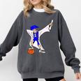 Basketball Dabbing Shirt Senior Graduation Him Her Comfort Colors Sweatshirt Pepper