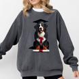 Bernese Mountain Dog Graduation Cap Graduate Training School For Men Women Girls Kids Comfort Colors Sweatshirt Pepper