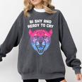 Bi Shy And Ready To Cry Bisexual Introvert Bi Pride Comfort Colors Sweatshirt Pepper