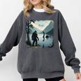 Bigfoot Sasquatch & Loch Ness Monster Introvert Bruh Comfort Colors Sweatshirt Pepper Bigfoot Sasquatch & Loch Ness Monster Introvert Bruh Comfort Colors Sweatshirt Pepper