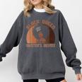 Black Queen With a Masters Degree Melanin Girls Graduation Comfort Colors Sweatshirt Pepper