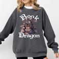 Book Dragon Book Lover Bookworm Book Reader Librarian Comfort Colors Sweatshirt Pepper
