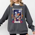 Book Lover Tarot Card The Reader Mystic Skeleton Comfort Colors Sweatshirt Pepper
