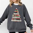 Book Merry Little Christmas Tree Holiday Comfort Colors Sweatshirt Pepper