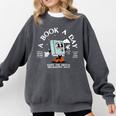 Bookish Mental Health Book A Day Retro Read More Book Comfort Colors Sweatshirt Pepper