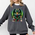 Books Dragon Reading Book Comfort Colors Sweatshirt Pepper