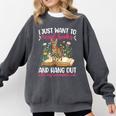 Books And My Savannah Cat Owner Savannah Cat Lover Comfort Colors Sweatshirt Pepper