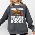 Bookworm Art For Men Women Book Reading Lover Bookish Comfort Colors Sweatshirt Pepper