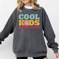 Bookworm Cool Kids Read Books Book Lover Reading Comfort Colors Sweatshirt Pepper
