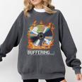Buffering Glitched CD On Fire 2000s Nostalgia Comfort Colors Sweatshirt Pepper